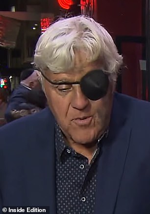 Recently, Leno revealed dark bruises along the left side of his face and an eye patch when he joked about his fall on Inside Edition