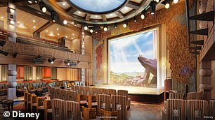 Several rooms in the Disney Treasure are inspired by The Lion King