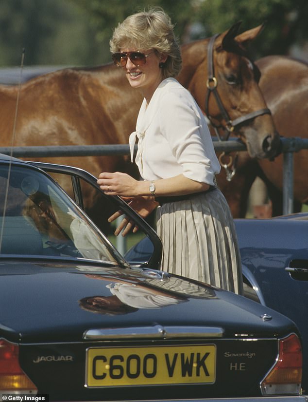 The British brand has a storied past, with many A-list celebrities endorsing the company – none more regal than Princess Diana, pictured here wearing an XJ Sovereign in 1987