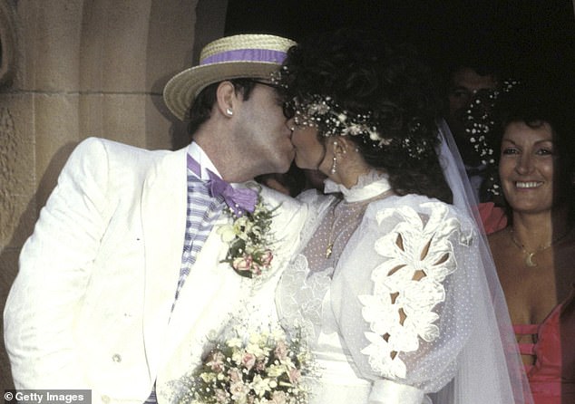 Mostyn was once Sir Elton John's best friend and was even chief bridesmaid at his ill-fated Sydney wedding in 1984 - but later admitted she wanted to be his bride