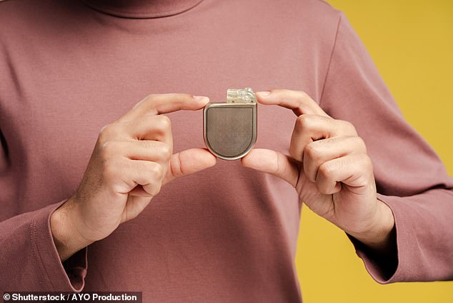 The implant has a battery and electronic chips all housed in the compartment. Crucially, the battery has a much longer lifespan than conventional pacemakers – up to 25 years.