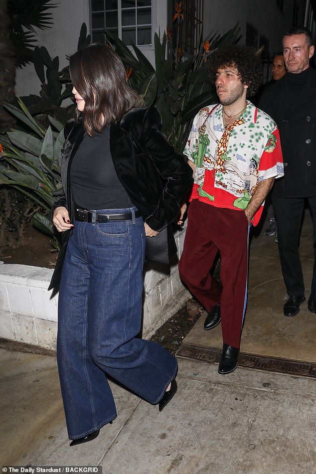 The billionaire, 32, and the music producer, 36, were spotted leaving the San Vicente Bungalows, a members-only club in West Hollywood, with their entourage.