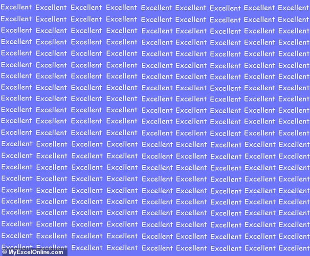 In this tricky brainteaser, puzzlers are challenged to discover an anomaly hidden in a sea of ​​seemingly identical words - but can you locate it in seconds?