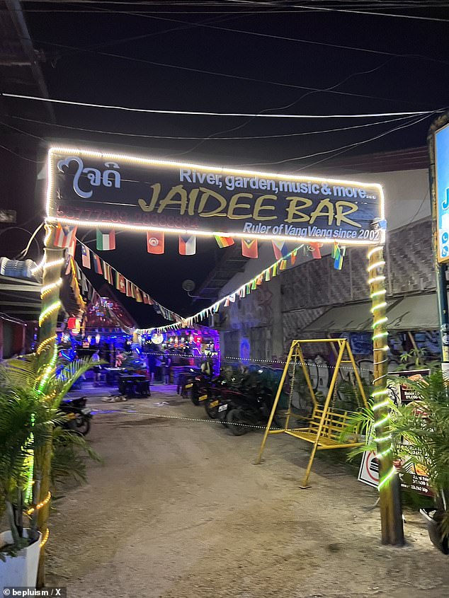 WhatsApp messages revealed Ms Jones and Ms Bowles ventured to Jaidee's beachside bar (pictured) after leaving the hostel around 10.30pm