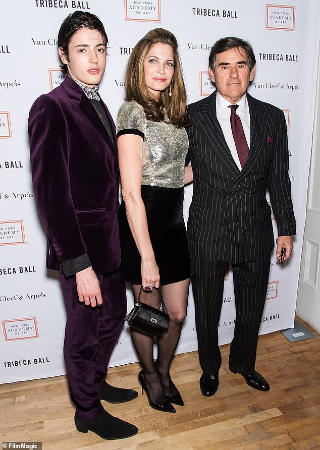 Seen with her late son Harry and her husband Peter in 2015