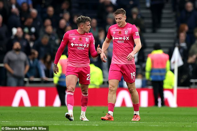 The player was not named but was said to 'score a lot of goals' (Photo: Ipswich striker Sammie Szmodics, left, and Liam Delap, right)