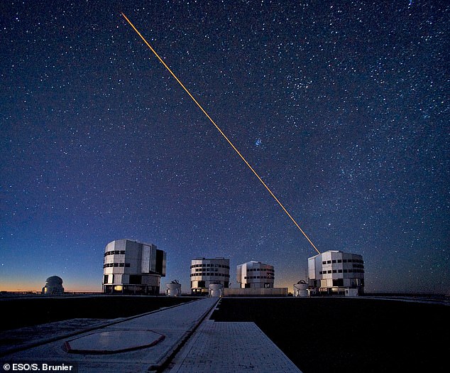 Capturing an image of the star requires using a technique called interferometry to stitch together images from the European Southern Observatory's Very Large Telescope Interferometer (VLTI), four 8-meter-wide telescopes (photo)