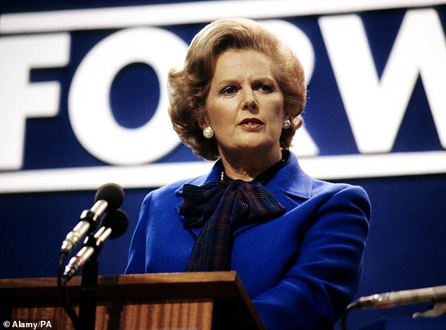 Bill Clinton predicted that America's first female president will be a conservative like the late British Prime Minister Margaret Thatcher (above)