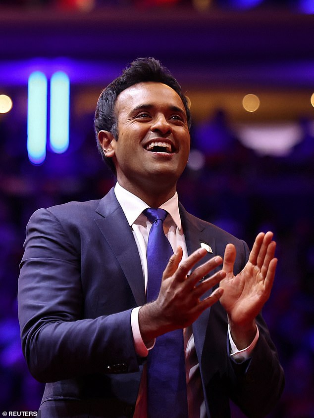 Vivek Ramaswamy attends a rally for Republican presidential candidate and former US President Donald Trump, at Madison Square Garden