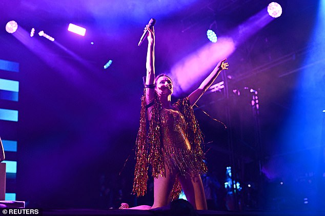 It's been quite a year for the singer, 45, following her sold-out tours and her numerous festival appearances, including her appearance with Peggy Gou at Glastonbury Festival (pictured June)