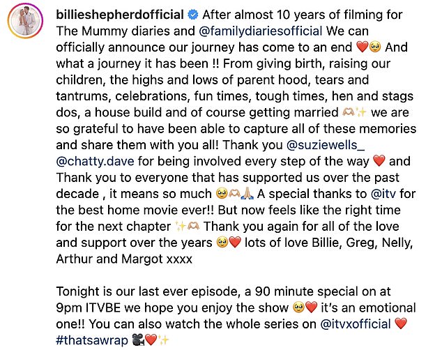 After ten years of allowing cameras into her home, Billie and her husband Greg have decided to throw in the towel