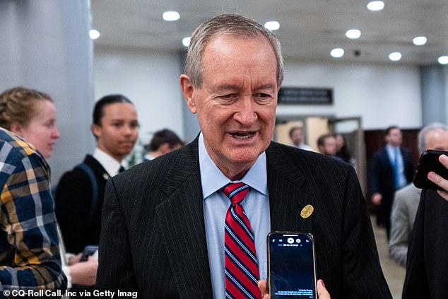 Sen. Mike Crapo, R-Idaho, speaks to reporters after a vote at the Capitol on September 11