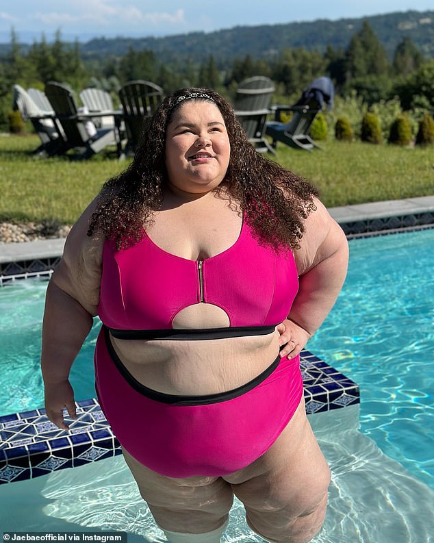 Jaelynn Chaney, 27, is a plus-size travel influencer (she's pictured here on vacation in Lake Oswego, Oregon)