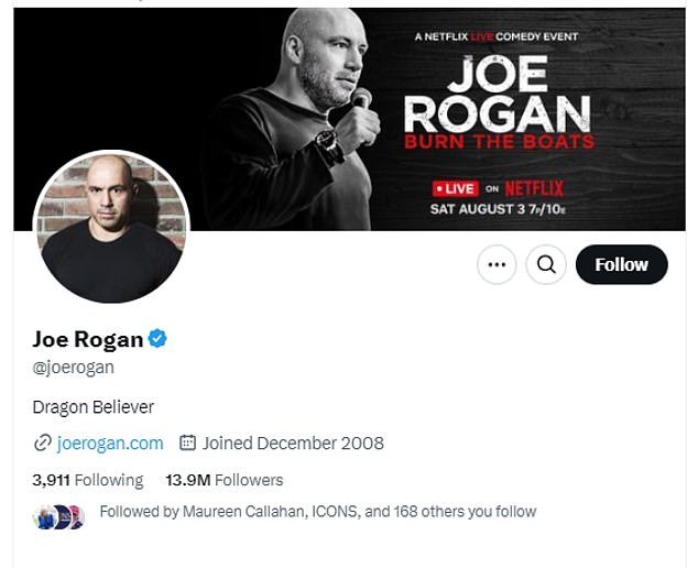 Rogan quickly responded to Behar, writing to X that he would take the title of “dragon believer.”