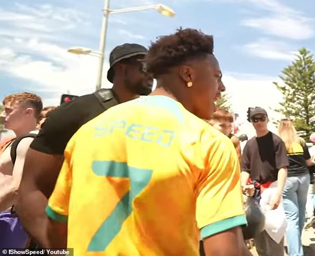 The 19-year-old streamer, whose full name is Darren Jason Watkins Jr, landed in Australia earlier this week but quickly had a series of awkward clashes, including with a fan who stole his hat.