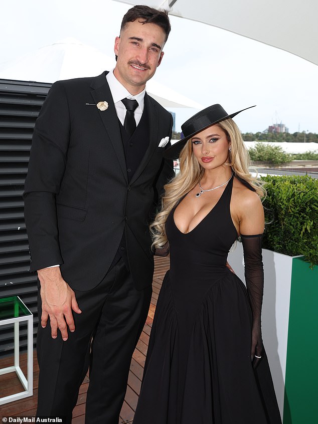 Becirevic and her Port Power star boyfriend Ivan Soldo (pictured on Derby Day) will soon move into a new home in Adelaide