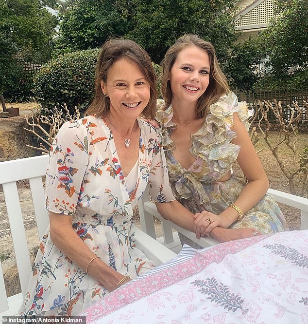 Lucia is the daughter of Nicole's younger sister Antonia Kidman (both pictured), 54, and the late businessman Angus Hawley. She also has four other siblings