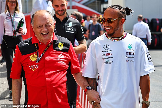 He will soon be in the red of Ferrari, anchored by the charismatic team boss Fred Vasseur (left)