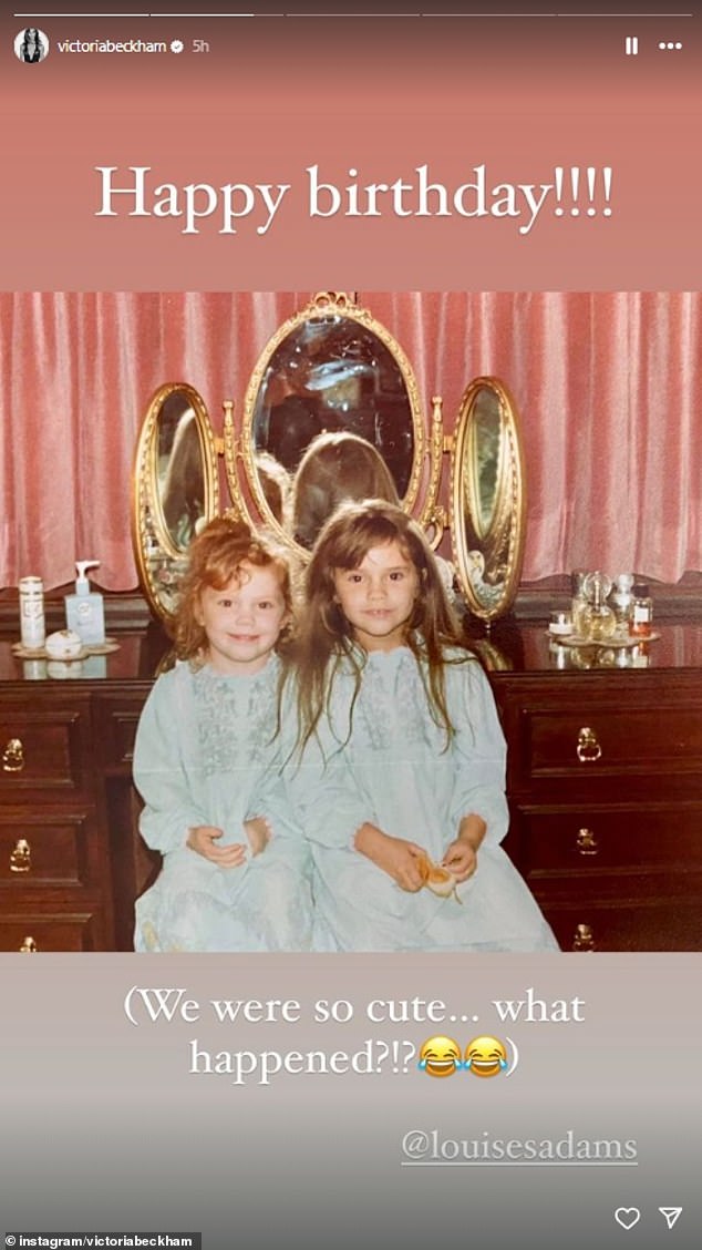 The fashion designer shared a slew of adorable photos to celebrate the occasion, with her and her younger sister wearing a range of matching outfits