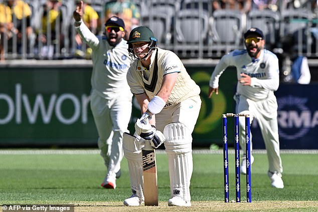 Steve Smith was dismissed for no-runs Jasprit Bumrah, who trapped the Aussie Test star at the crease