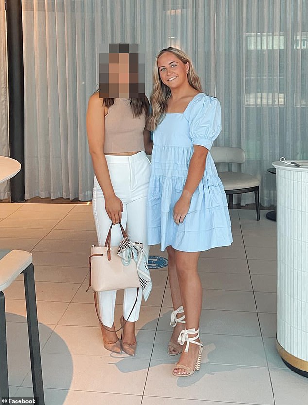 A photo of Papillo (right) taken in March 2022 – while she was in the middle of a stalking campaign for which she would later plead guilty – shows her radiant in a baby blue summer dress with lace-up boots on her feet – and crucially, there is no surveillance device in sight. The other woman shown is not involved in the stalking allegations