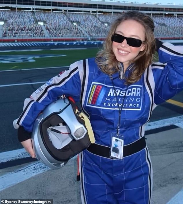 Sydney has been busy, taking to her main Instagram page earlier this week to share photos taken at the Charlotte Motor Speedway in North Carolina