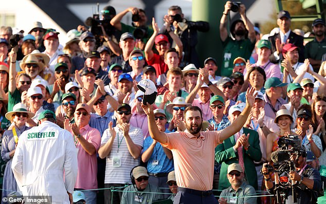 Another trip involved a 500-mile round-trip private jet to the 2024 Masters Tournament in Augusta, Georgia. Scottie Scheffler celebrates his victory at the tournament here in April