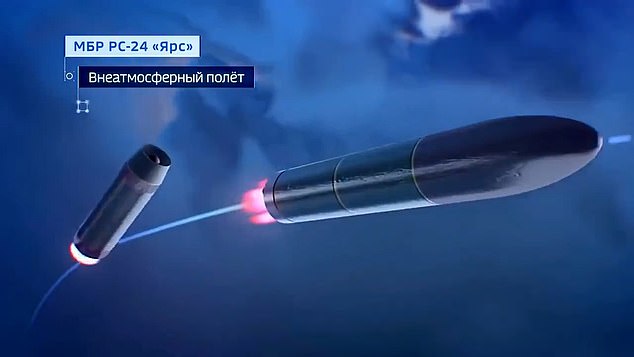 A Russian animation simulates how a Yars ICBM is deployed