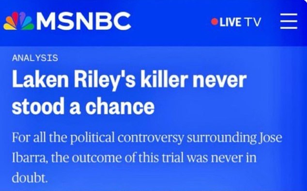 Sick, sick, sick. The only person who never had a chance was Laken Riley.