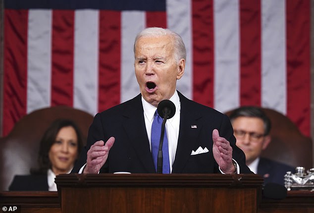 For anyone still wondering why Donald Trump won the election, this is why. (Image: Biden during his State of the Union address in March).