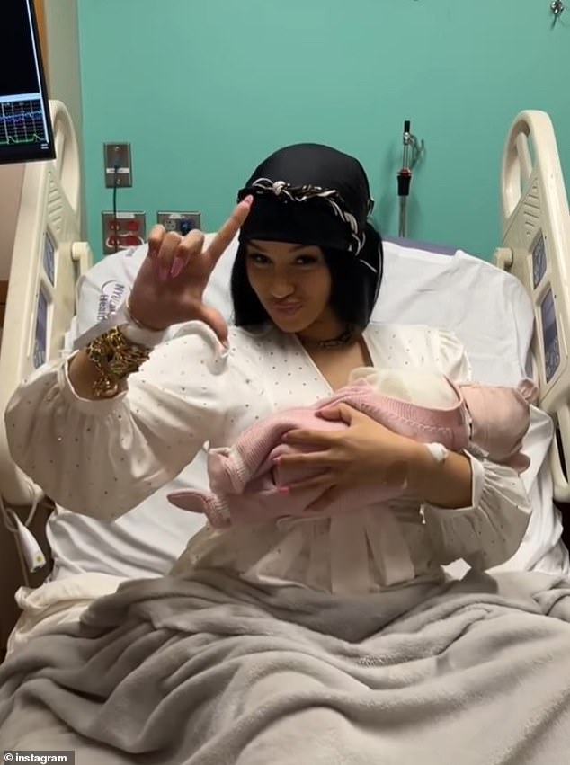 Cardi confirmed the arrival of her third child via Instagram, revealing that she gave birth to a daughter on September 7