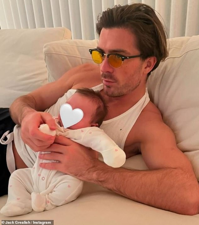 It comes just after Jack looked every bit the doting dad last week as he shared his first Instagram photo of his baby daughter as he rocked her to bed