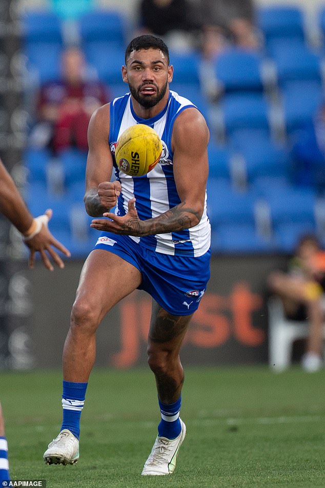 Thomas was suspended by the North Melbourne Kangaroos in 2023 after a string of misconduct