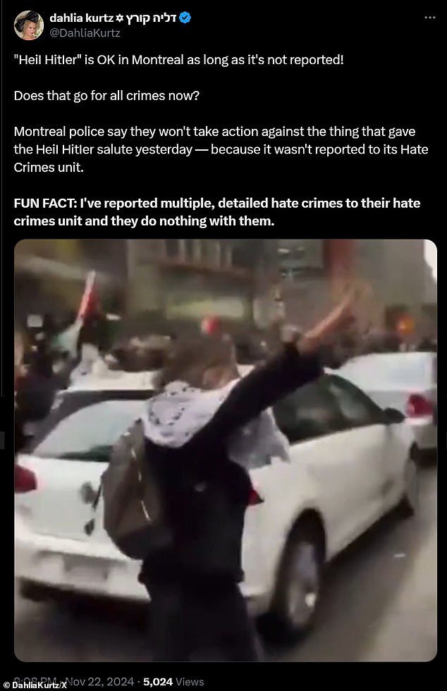 1732342685 490 Violent clashes in Montreal as anti Israel protestors set cars ablaze