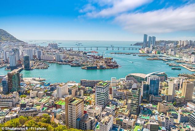 Jerry often takes the train from Seoul to Busan (above) via South Korea's high-speed rail network