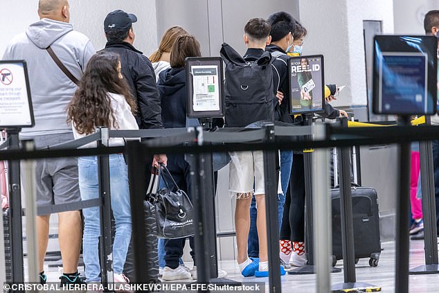 The pre-strip means 'removing all layers and metal detecting items, such as your belt and jewelry, long before you actually walk up to put your stuff in bins or go through a scanner'