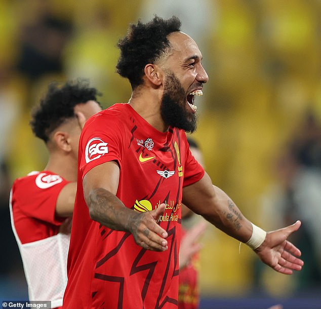 Former Arsenal striker Pierre-Emerick Aubameyang scored the winner for Al-Qadsiah