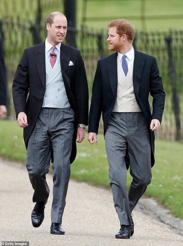 Prince William and Prince Harry at Pippa's wedding in Berkshire