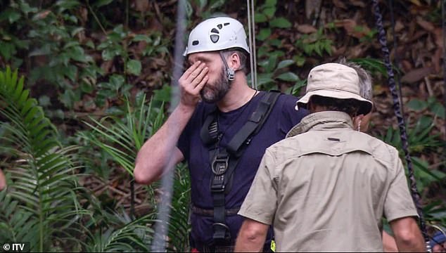 A photo from the 2017 show shows Lee breaking down in tears after failing a challenge due to his fear of heights