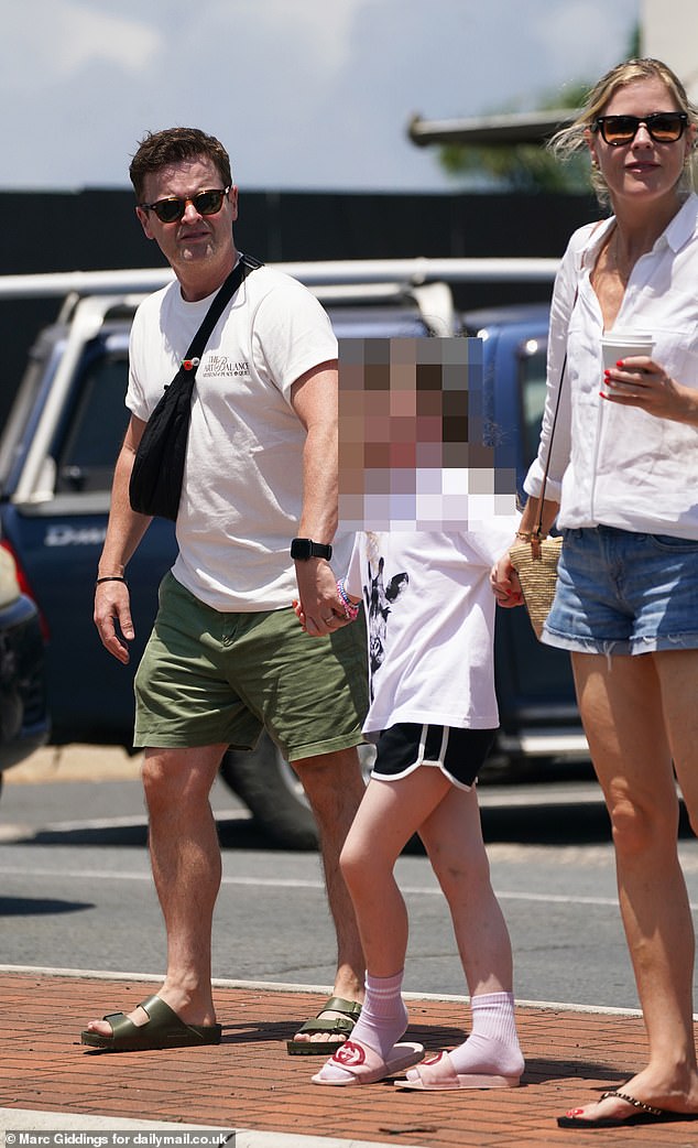 Declan has flown his wife Ali Astall, 45, their children Isla, five, and Jack, two, and their long-time nanny to Brisbane