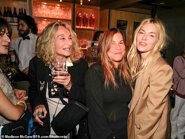 Annabelle Dexter-Jones (second from left) was also at the event and appeared in good spirits as she casually posed with Sienna and Sarita (second from right)