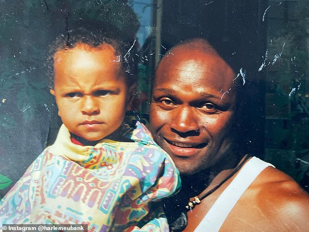 Harlem's father Simon (right) died last year after a battle with dementia