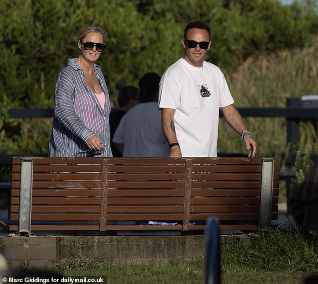 The couple made the most of the first Sunday after several days of heavy rain and spent an early evening together as Ant had to get up at 2am every morning to film the live show.