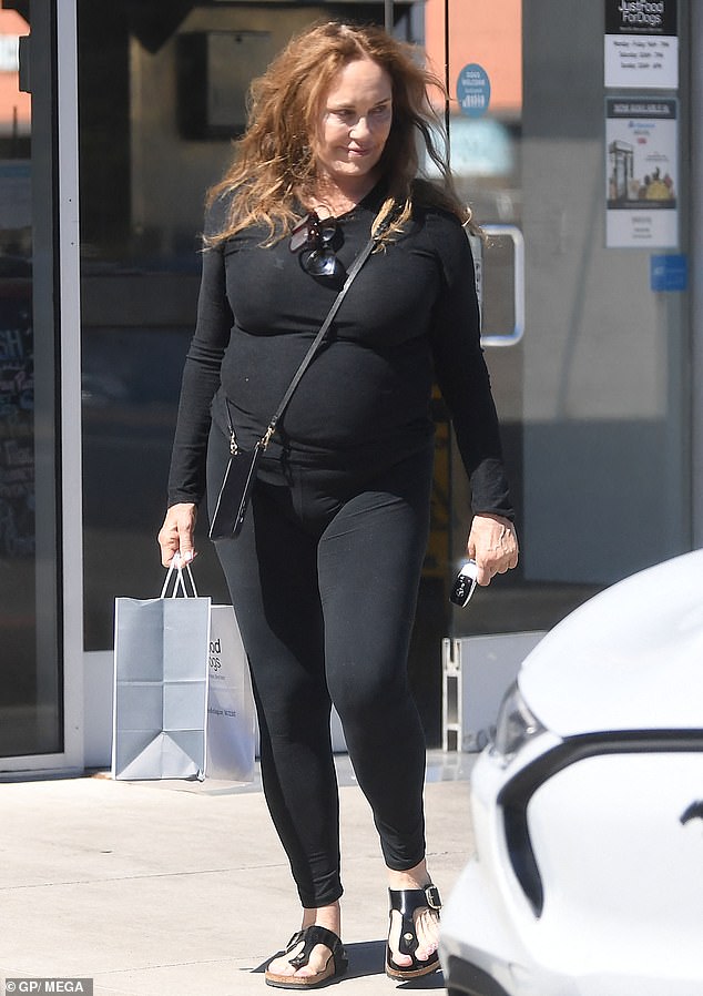 Catherine Bach was spotted picking up some food for her dog at Just Food for Dogs in Sherman Oaks