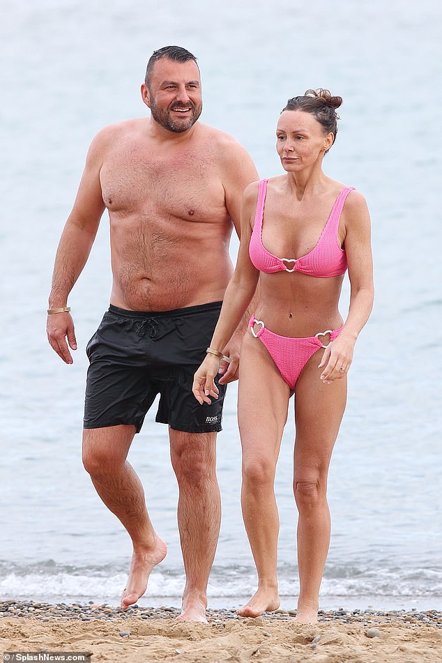 Chanelle showed off her slimmed down physique in a bright pink bikini after achieving an impressive 9th