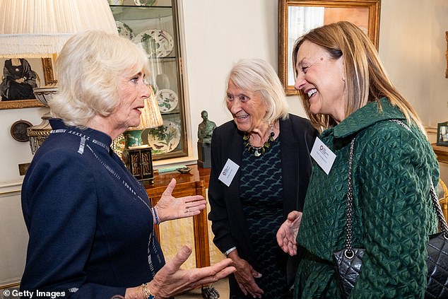 The Mail's Business Editor Ruth Sunderland meets the Queen, who congratulates Ruth on raising awareness of osteoporosis