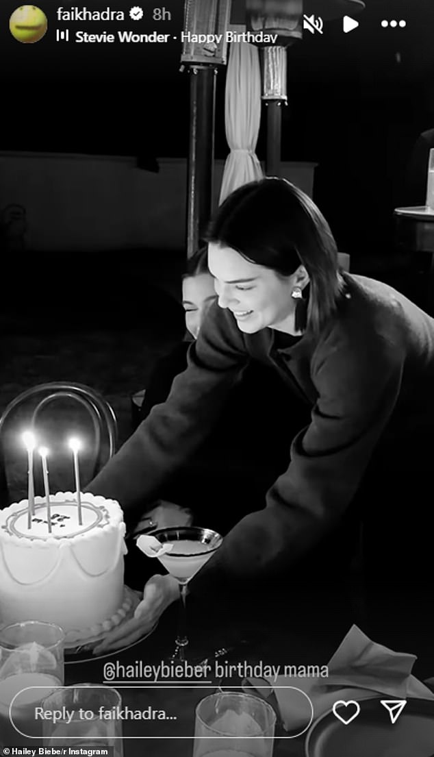 A sweet video on her Instagram Story showed Jenner, 29, presenting her longtime friend with a beautiful birthday cake