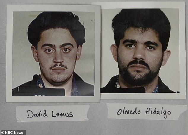 The mugshot of David Lemus and Olmedo Hidalgo who were imprisoned for almost fifteen years for a crime they did not commit at the Palladium nightclub, November 1990