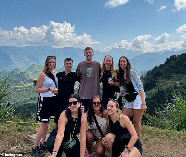 The women were pictured a few weeks ago in Vietnam, with friends they made while traveling through Southeast Asia. Ms. Sorensen is standing on the far left, while Ms. Coyman is second from the right