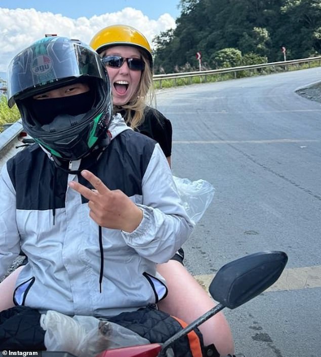 Photos posted online in recent weeks show the girls having the time of their lives as they explored Vietnam (pictured), Cambodia, Thailand and Laos